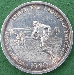 Sir Winston Churchill, Death 1965 & Battle of Britain 25th  Anniversary, silver medal