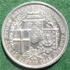 London, Royal Exchange opened 1844, silver medal by W Wyon