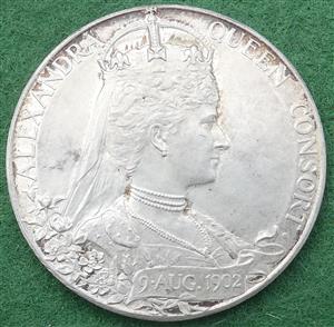 Edward VII, Coronation 1902, official silver medal by GW de Saulles