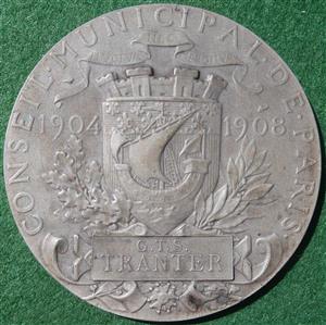 France, Conseil Municipal de Paris, silver prize medal 1904 &ndash; 1908, by J-C Chaplain