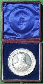 Albert Edward, Prince of Wales, Recovery from Illness 1872, white metal medal by T Ottley