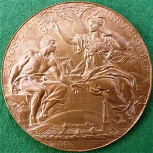 France, Exposition Universelle (World&rsquo;s Fair) 1889, bronze medal by Louis Bott&eacute;e, named to Besseli&egrave;vre