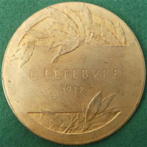 France, Automobile Club du Nord de la France, bronze-gilt prize medal by R B�nard, awarded to E LEFEBVRE 1932