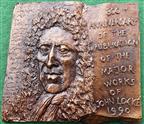 John Locke, philosopher, 300th Anniversary of major works 1990, cast bronze medal by Ron Dutton