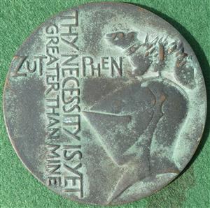 Netherlands / England, Sir Philip Sidney, Elizabethan Poet and Soldier, 400th  Anniversary of Death 1986, bronze medal by C Nijland