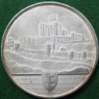 Duke of Wellington, Lord Warden of the Cinque Ports, 10th Anniversary Banquet 1839, frosted silver medal by Benjamin Wyon