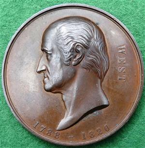 Benjamin West (painter) 1866, Art Union of London series, bronze medal by W A Wilson