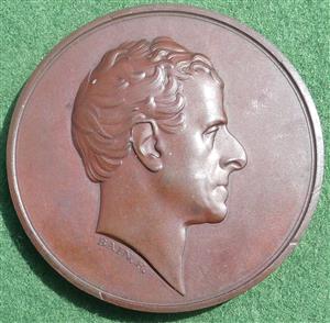 George Granville, Duke of Sutherland, Death 1833, bronze medal by W Bain