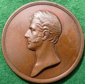 G.G. Leveson Gower, 2nd Duke of Sutherland 1840, bronze medal by W Bain