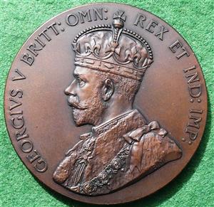 George V, British Empire Exhibition 1924, bronze medal by B Mackennal & P Metcalfe