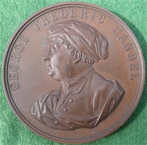 Crystal Palace, Handel Commmoration 1859, bronze medal by WJ Taylor for Pinches