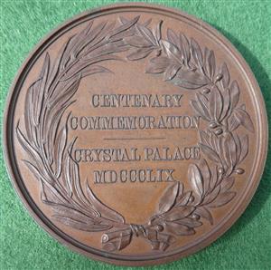 Crystal Palace, Handel Commmoration 1859, bronze medal by WJ Taylor for Pinches