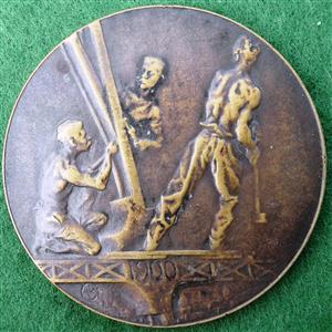 France, Paris, Eiffel Tower, Ascension Souvenir Medal 1900, bronze