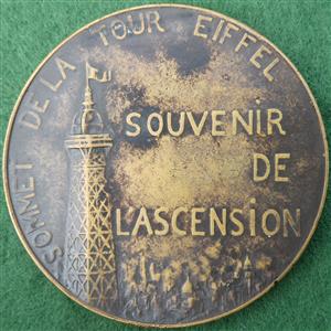 France, Paris, Eiffel Tower, Ascension Souvenir Medal 1900, bronze