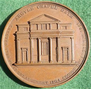 Bath, Reverend William Jay, 50 Years Pastor at Argyle Chapel 1841, bronze medal