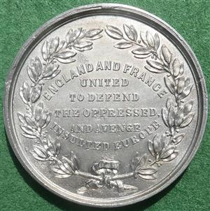 Crimean War, The Holy Alliance 1854, white metal medal by Allen & Moore