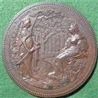 Dedication of Epping Forest, 1882, large bronze medal by Charles Wiener for the Corporation of the City London series