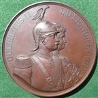 Visit of Emperor Wilhelm II to the City of London, 1891, bronze medal by Elkington & Co. for the Corporation of the City of London