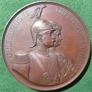 Visit of Emperor Wilhelm II to the City of London, 1891, bronze medal by Elkington & Co. for the Corporation of the City of London
