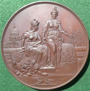 Visit of Emperor Wilhelm II to the City of London, 1891, bronze medal by Elkington & Co. for the Corporation of the City of London