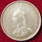 Victoria, Shilling 1888. Rare date