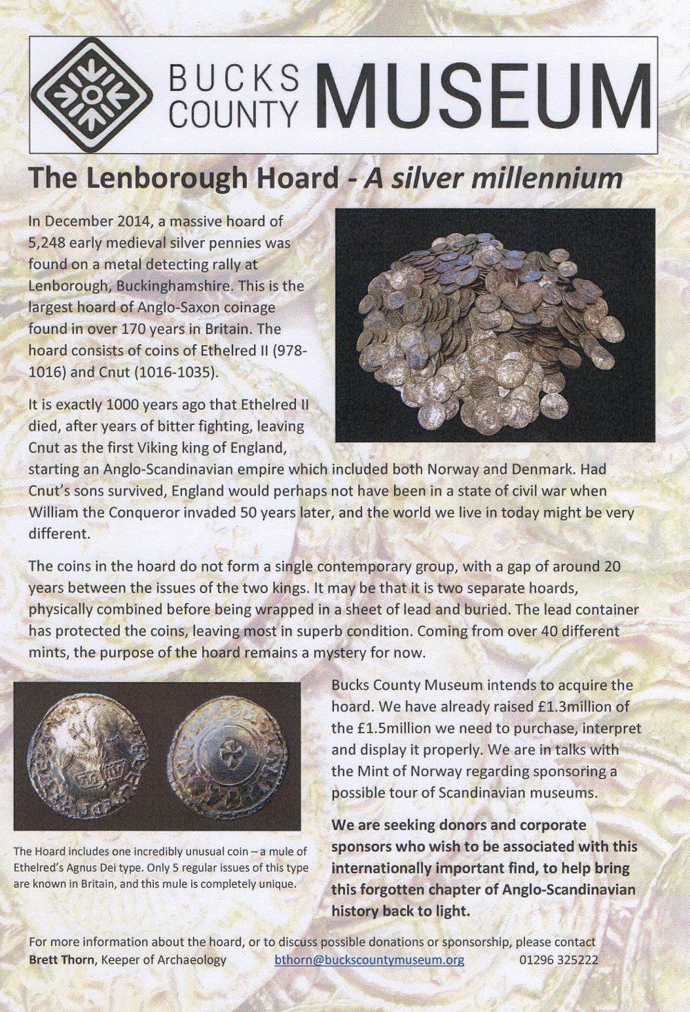 Lenborough Hoard Buckinghamshire Saxon coins